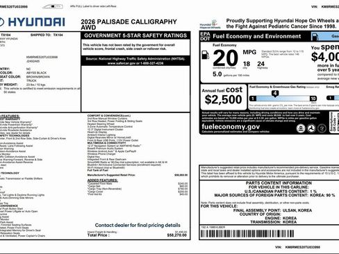 Certified 2026 Hyundai Palisade Calligraphy image 3