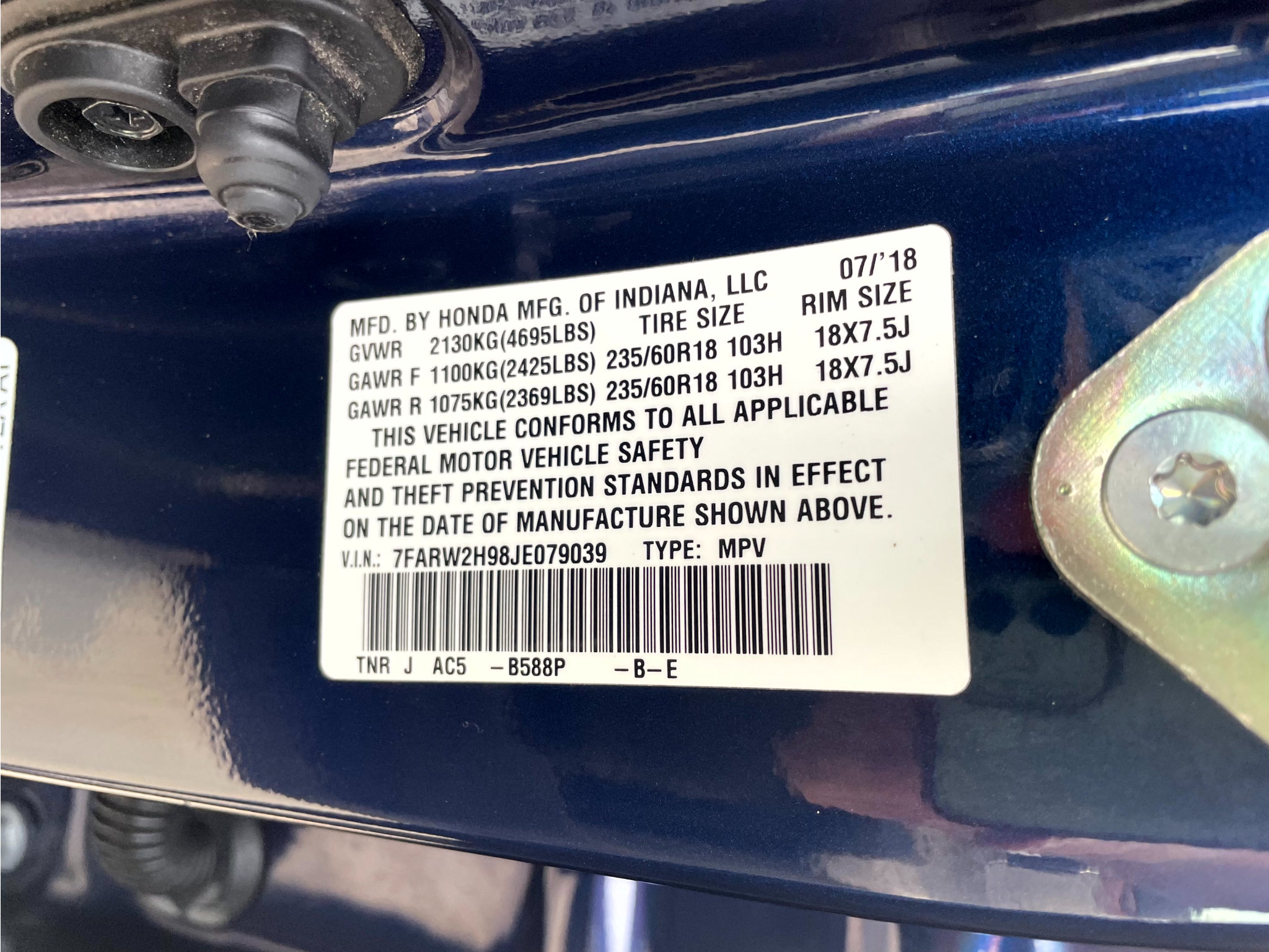 Used 2018 Honda CR-V Touring image 21