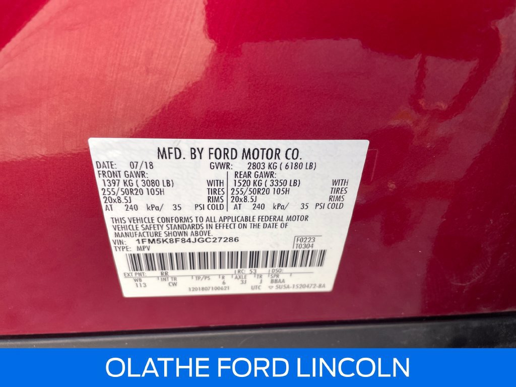 Used 2018 Ford Explorer Limited w/ Equipment Group 301A AWD/4WD image 24