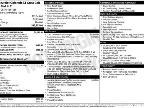 Used 2016 Chevrolet Colorado LT w/ Luxury Package, Chrome AWD/4WD image 31