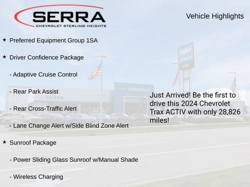 Used 2024 Chevrolet Trax ACTIV w/ Sunroof Package FWD image 3