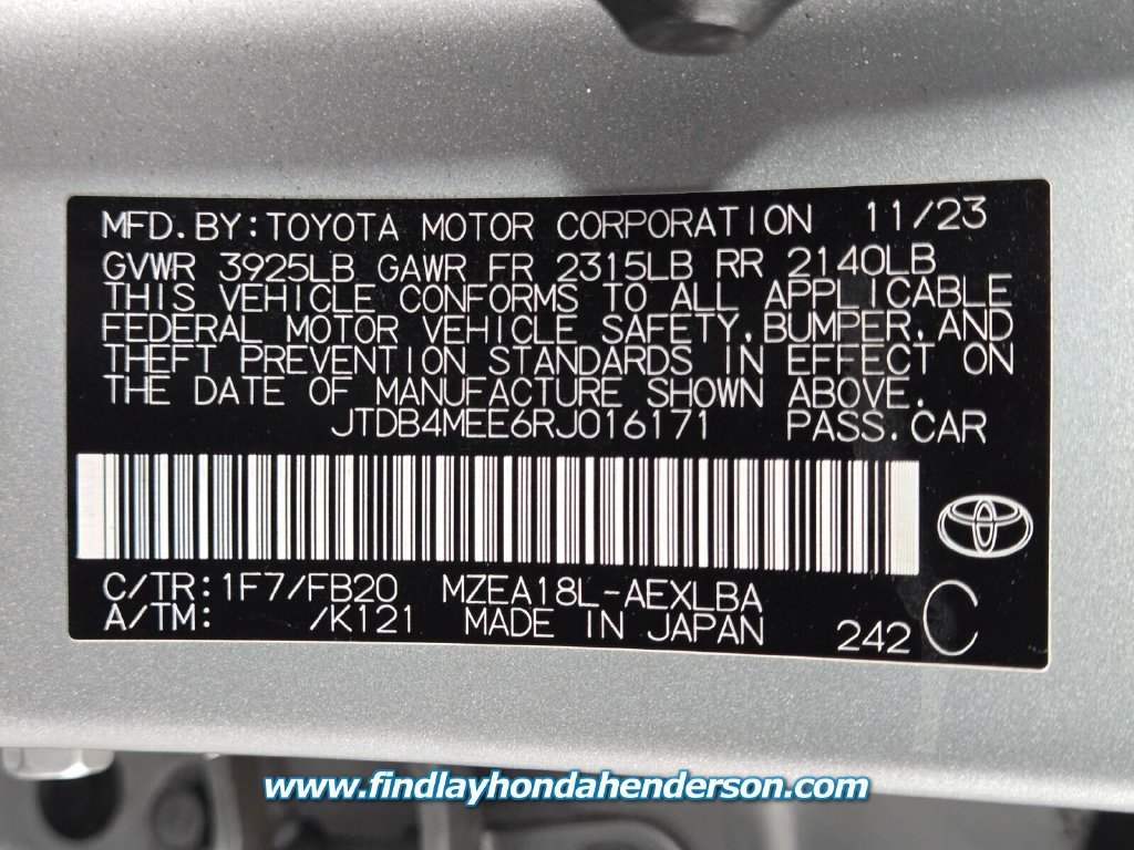 Used 2024 Toyota Corolla LE w/ LE Convenience Package FWD image 13