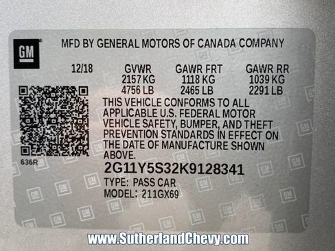 Used 2019 Chevrolet Impala LS FWD image 43
