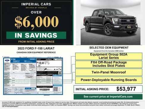 Certified 2023 Ford F150 Lariat w/ Equipment Group 502A High AWD/4WD image 3