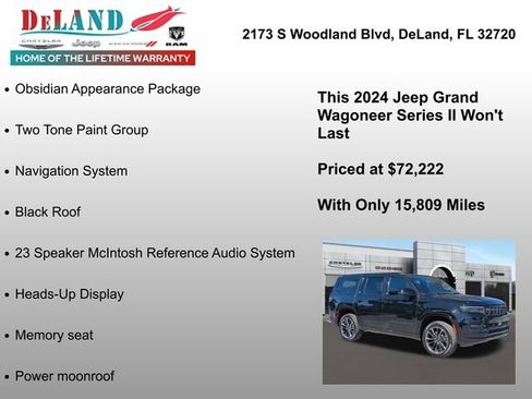 Used 2024 Jeep Grand Wagoneer Series II w/ Quick Order Packagew 28T image 21