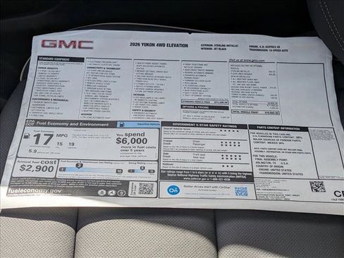 New 2026 GMC Yukon Elevation w/ LPO, Floor Liner Package image 19