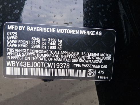Used 2026 BMW i7 eDrive50 w/ M Sport Package RWD image 15