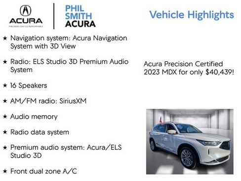 Certified 2023 Acura MDX SH-AWD w/ Advance Package image 5