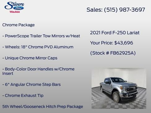 Used 2021 Ford F250 Lariat w/ Lariat Ultimate Package AWD/4WD image 8