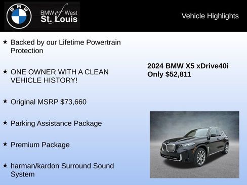 Used 2024 BMW X5 xDrive40i w/ Premium Package AWD/4WD image 8