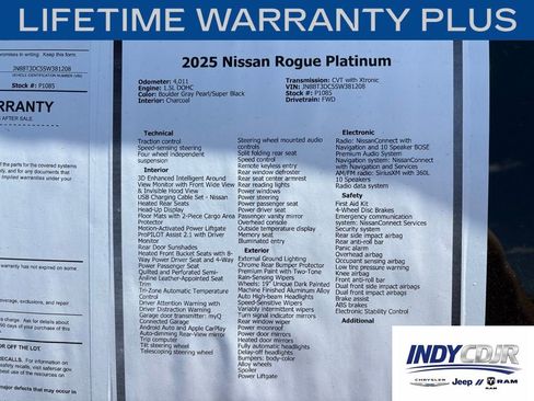 Used 2025 Nissan Rogue Platinum w/ Tech Package FWD image 18