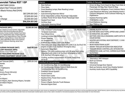 Certified 2024 Chevrolet Tahoe RST w/ Luxury Package AWD/4WD image 2