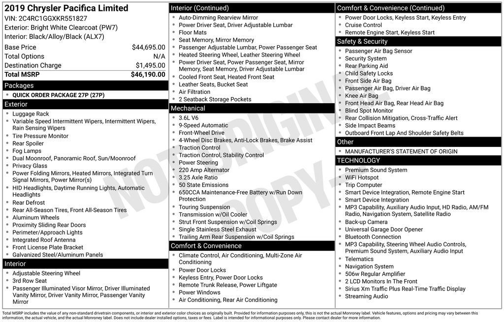 Used 2019 Chrysler Pacifica Limited FWD image 22