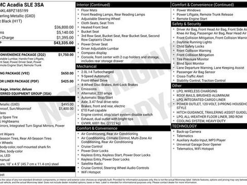 Used 2023 GMC Acadia SLE w/ Driver Convenience Package image 5