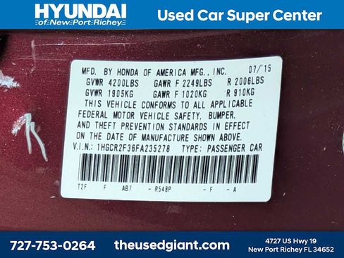 Used 2015 Honda Accord LX image 31