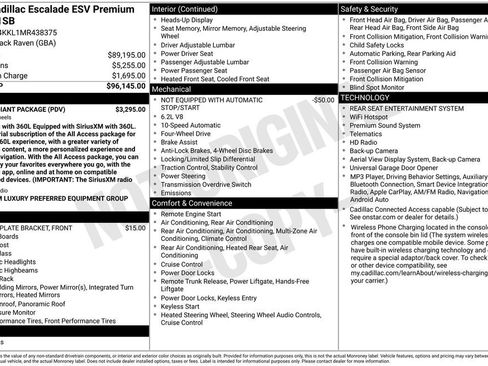Used 2021 Cadillac Escalade ESV Premium Luxury w/ LPO, Radiant Package AWD/4WD image 5