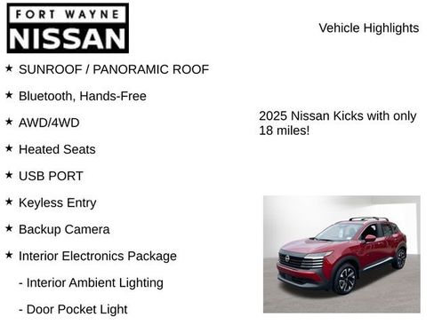 New 2025 Nissan Kicks SV w/ SV Premium Package image 7