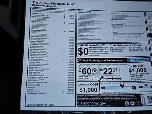 New 2026 BMW X5 xDrive50e w/ Executive Package image 41