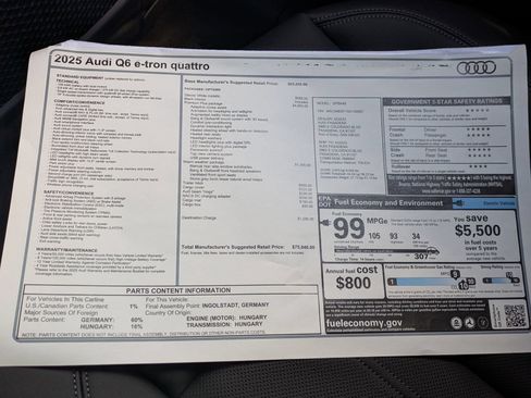 New 2025 Audi Q6 e-tron Premium Plus AWD/4WD image 18