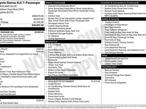 Used 2022 Toyota Sienna XLE w/ XLE Plus Package FWD image 9