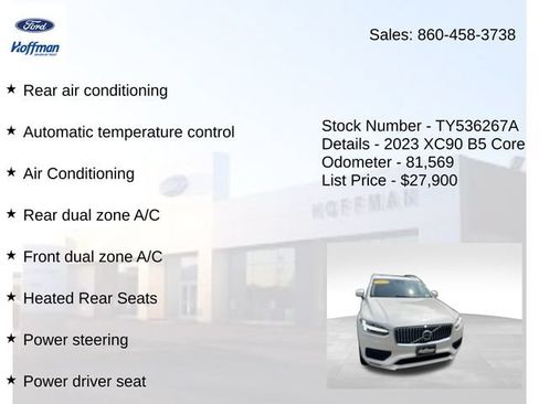Used 2023 Volvo XC90 B5 Core w/ Protection Package Premier AWD/4WD image 15