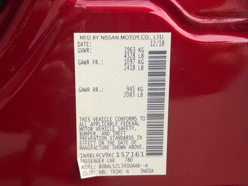 Certified 2019 Nissan Altima 2.5 SR w/ SR Premium Package image 31