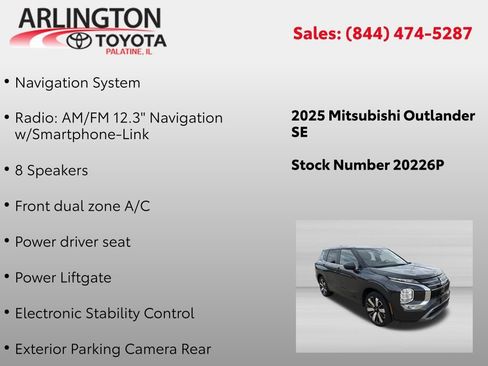 Used 2025 Mitsubishi Outlander SE AWD/4WD image 2