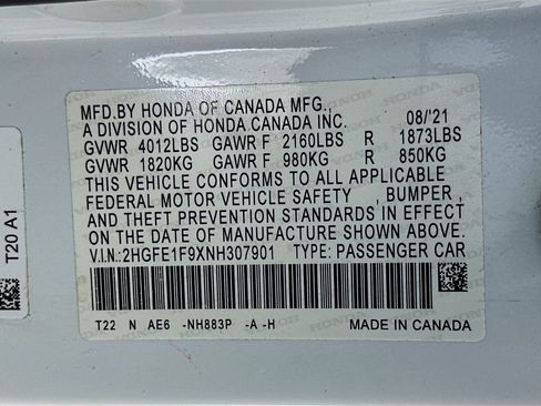 Certified 2022 Honda Civic Touring image 33