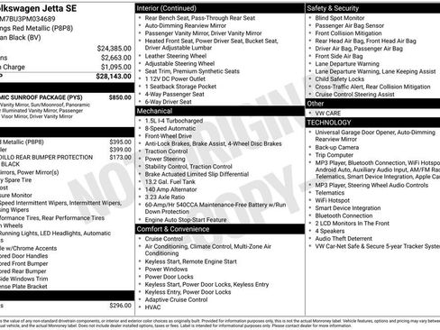 Used 2023 Volkswagen Jetta SE w/ Panoramic Sunroof Package FWD image 31