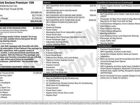 Used 2022 Buick Enclave Premium w/ Surround and Sites Package FWD image 32