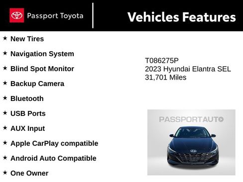 Used 2023 Hyundai Elantra SEL w/ Convenience Package FWD image 10