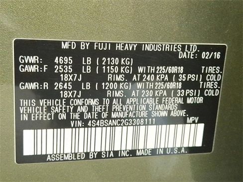 Used 2016 Subaru Outback 2.5i Limited image 29