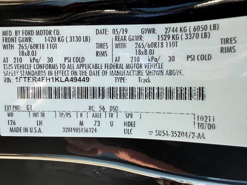 Used 2019 Ford Ranger XLT w/ Equipment Group 302A Luxury image 49