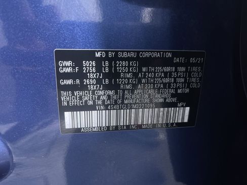 Used 2021 Subaru Outback Onyx Edition XT AWD/4WD image 12