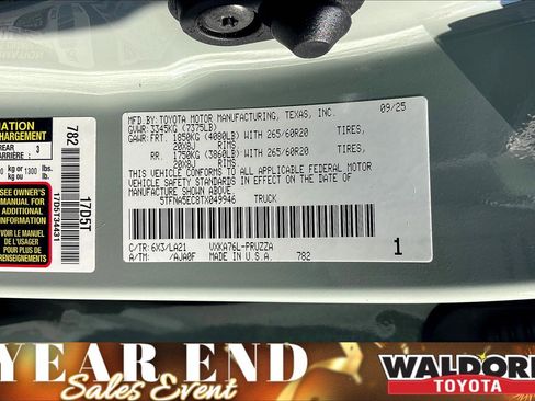 New 2026 Toyota Tundra Platinum image 17