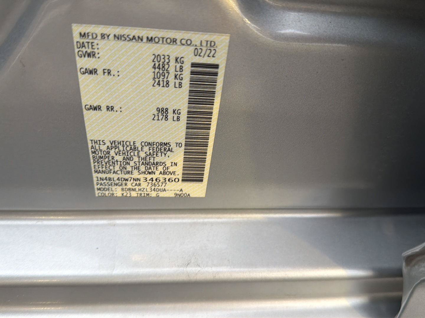 Used 2022 Nissan Altima 2.5 SV AWD/4WD image 40