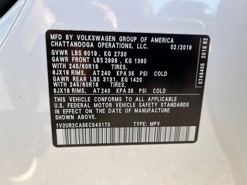 Used 2019 Volkswagen Atlas SE image 26