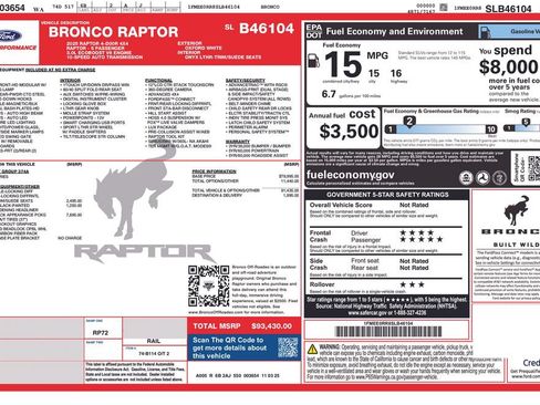 New 2025 Ford Bronco Raptor AWD/4WD image 8