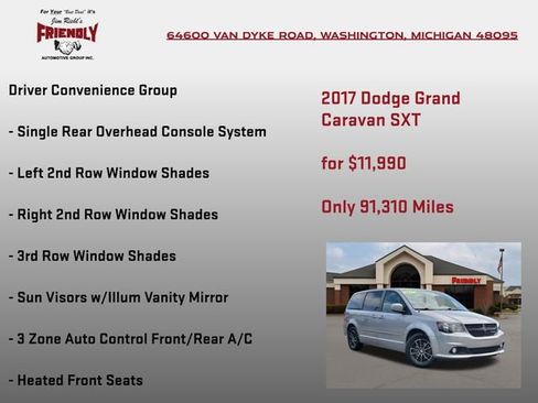 Used 2017 Dodge Grand Caravan SXT w/ Driver Convenience Group FWD image 30