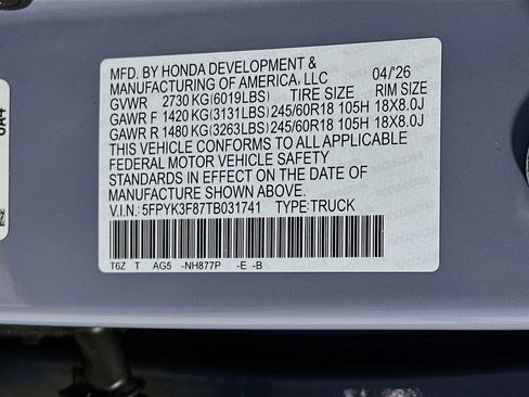 New 2026 Honda Ridgeline Black Edition image 27
