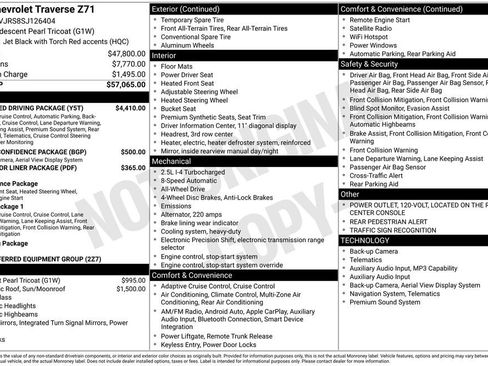 Used 2025 Chevrolet Traverse Z71 w/ Enhanced Driving Package AWD/4WD image 8