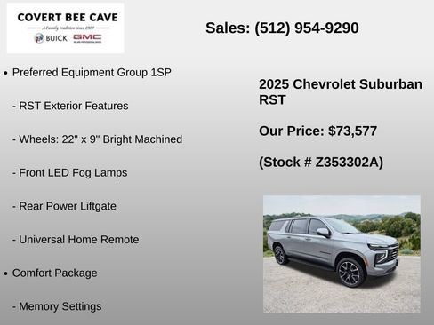 Used 2025 Chevrolet Suburban RST w/ Comfort Package AWD/4WD image 12