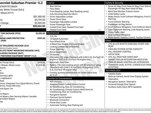 Used 2026 Chevrolet Suburban Premier w/ Sun And Tow Package image 3
