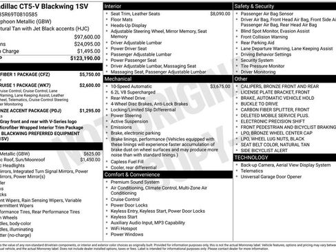 New 2026 Cadillac CT5 V Blackwing w/ Carbon Fiber 1 Package image 10