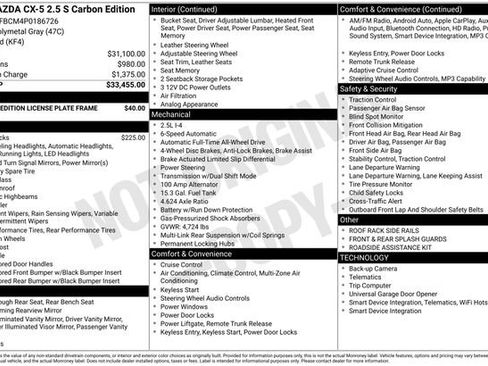 Certified 2023 MAZDA CX-5 Carbon Edition AWD/4WD image 6