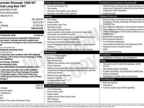 Used 2024 Chevrolet Silverado 1500 W/T w/ WT Value Package image 15