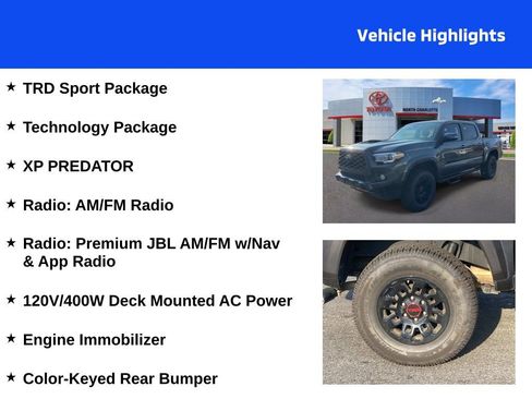 Used 2022 Toyota Tacoma TRD Sport w/ Technology Package RWD image 4