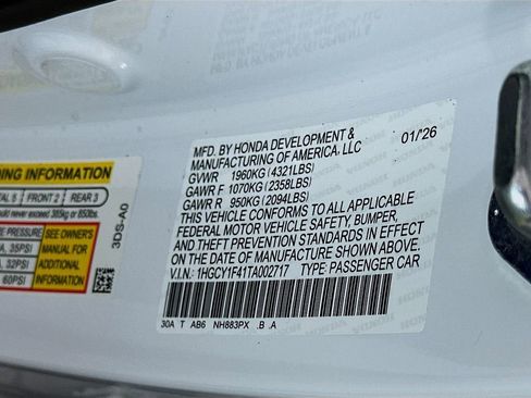 New 2026 Honda Accord SE image 23