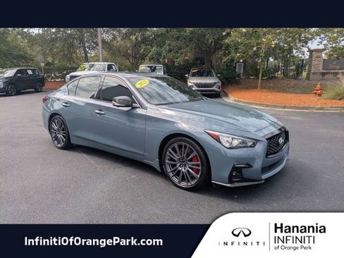 Used 2023 INFINITI Q50 Red Sport 400 w/ Carbon Fiber Package RWD image 1