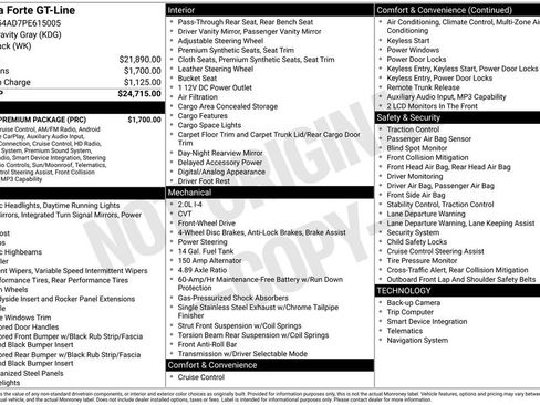Used 2023 Kia Forte GT-Line w/ GT-Line Premium Package FWD image 6